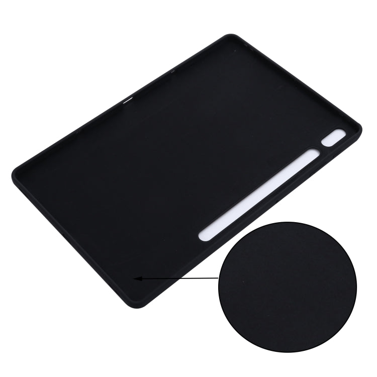 For Samsung Galaxy Tab S9 FE+ Pure Color Liquid Silicone Shockproof Tablet Case(Black) - Galaxy Tab S9 FE+ by buy2fix | Online Shopping UK | buy2fix