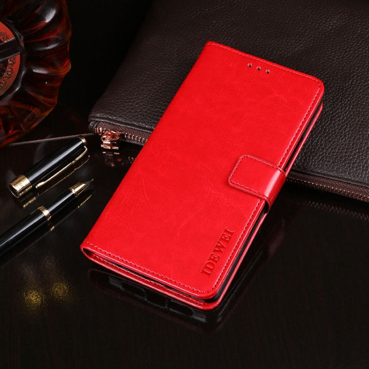 For DOOGEE X95 idewei Crazy Horse Texture Horizontal Flip Leather Case with Holder & Card Slots & Wallet(Red) - More Brand by idewei | Online Shopping UK | buy2fix