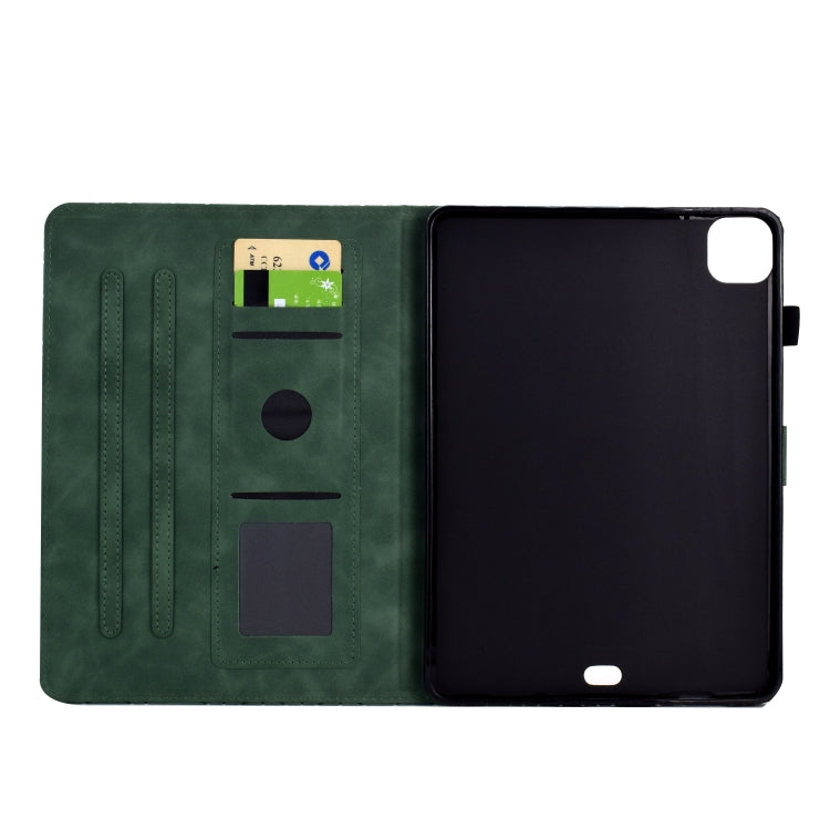 For iPad Pro 11 2024 Rhombus TPU Smart Leather Tablet Case(Green) - iPad Pro 11 2024 Cases by buy2fix | Online Shopping UK | buy2fix