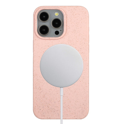 For iPhone 12 Pro Max Wheat MagSafe Magnetic Straw Material + TPU Phone Case(Pink) - iPhone 12 Pro Max Cases by buy2fix | Online Shopping UK | buy2fix