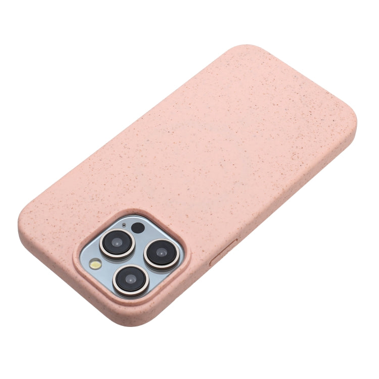 For iPhone 12 Pro Max Wheat MagSafe Magnetic Straw Material + TPU Phone Case(Pink) - iPhone 12 Pro Max Cases by buy2fix | Online Shopping UK | buy2fix