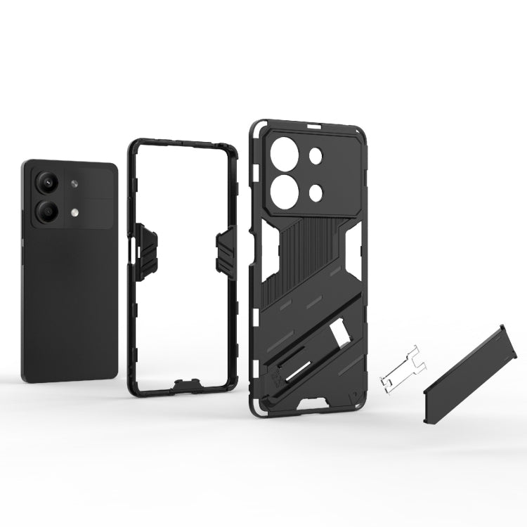 For Xiaomi Redmi Note 13R Pro 5G Punk Armor 2 in 1 PC + TPU Phone Case with Holder(Green) - Xiaomi Cases by buy2fix | Online Shopping UK | buy2fix