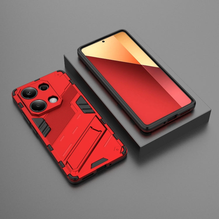 For Xiaomi Redmi Note 13 Pro 4G Global Punk Armor 2 in 1 PC + TPU Phone Case with Holder(Red) - Note 13 Pro Cases by buy2fix | Online Shopping UK | buy2fix