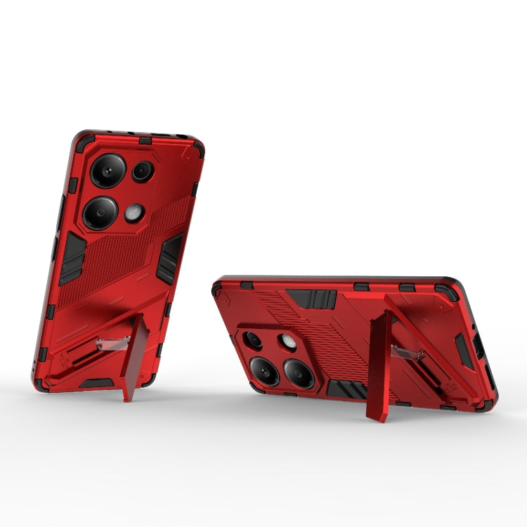 For Xiaomi Redmi Note 13 Pro 4G Global Punk Armor 2 in 1 PC + TPU Phone Case with Holder(Red) - Note 13 Pro Cases by buy2fix | Online Shopping UK | buy2fix