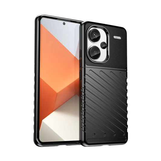 For Xiaomi Redmi Note 13 Pro+ 5G Thunderbolt Shockproof Soft TPU Phone Case(Black) - Note 13 Pro+ Cases by buy2fix | Online Shopping UK | buy2fix
