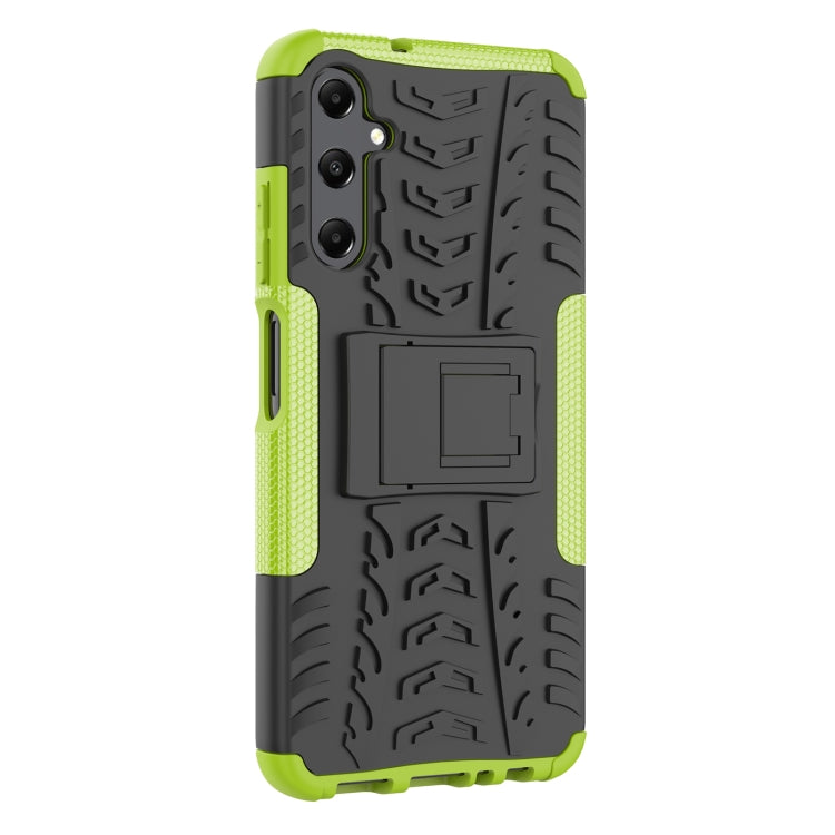 For Samsung Galaxy A05s Tire Texture TPU + PC Phone Case with Holder(Green) - Galaxy Phone Cases by buy2fix | Online Shopping UK | buy2fix