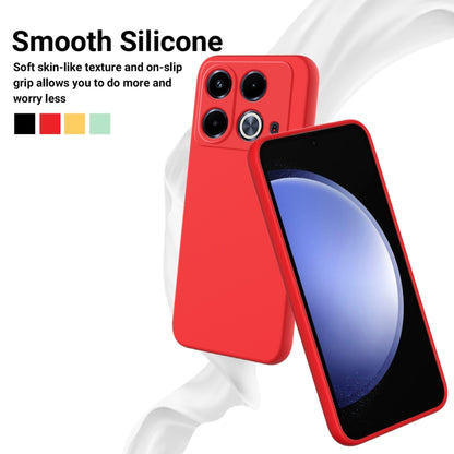For Infinix Note 40 4G Solid Color Liquid Silicone Dropproof Full Coverage Protective Case(Red) - Infinix Cases by buy2fix | Online Shopping UK | buy2fix
