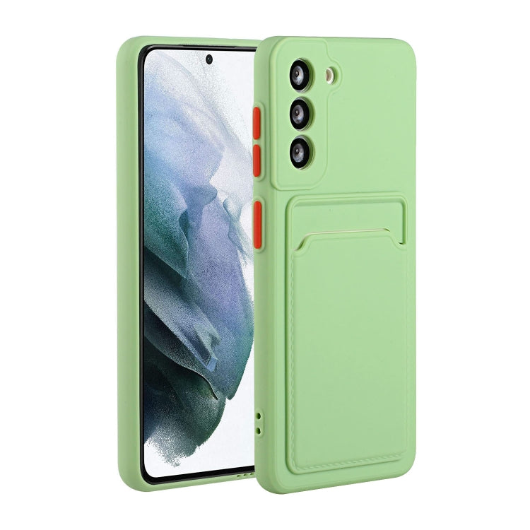 For Samsung Galaxy S24+ / S25+ Card Slot Design Shockproof TPU Phone Case(Matcha Green) - Galaxy S24+ 5G Cases by buy2fix | Online Shopping UK | buy2fix