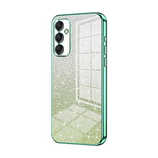 For Samsung Galaxy A24 4G Gradient Glitter Powder Electroplated Phone Case(Green) - Galaxy Phone Cases by buy2fix | Online Shopping UK | buy2fix