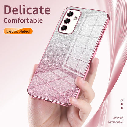 For Samsung Galaxy A24 4G Gradient Glitter Powder Electroplated Phone Case(Pink) - Galaxy Phone Cases by buy2fix | Online Shopping UK | buy2fix