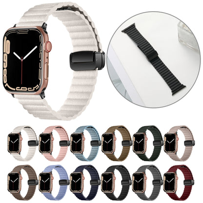 For Apple Watch Series 3 42mm Water Ripple Magnetic Folding Buckle Watch Band, Style: Bold Version(Light Blue) - Watch Bands by buy2fix | Online Shopping UK | buy2fix