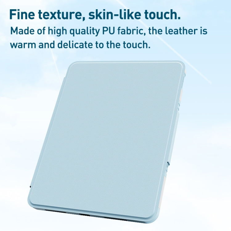 For iPad Air 11 2024 / iPad Pro 11 X-Shaped Rotation Smart Leather Tablet Case(Blue) - iPad Pro 11 (2022/2021) Cases by buy2fix | Online Shopping UK | buy2fix