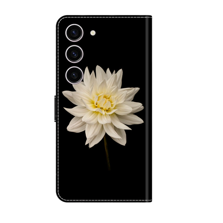 For Samsung Galaxy S24+ 5G Crystal 3D Shockproof Protective Leather Phone Case(White Flower) - Galaxy S24+ 5G Cases by buy2fix | Online Shopping UK | buy2fix