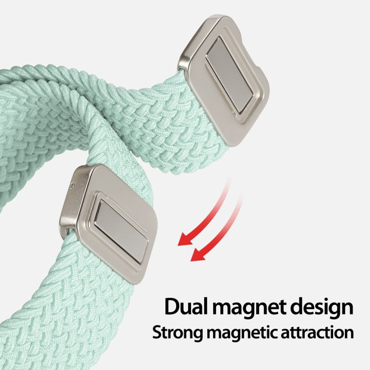 For Apple Watch Series 4 40mm DUX DUCIS Mixture Pro Series Magnetic Buckle Nylon Braid Watch Band(Light Mint) - Watch Bands by DUX DUCIS | Online Shopping UK | buy2fix