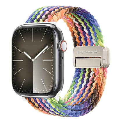 For Apple Watch Series 2 42mm DUX DUCIS Mixture Pro Series Magnetic Buckle Nylon Braid Watch Band(New Rainbow) - Watch Bands by DUX DUCIS | Online Shopping UK | buy2fix