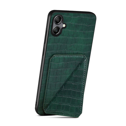 For Samsung Galaxy A24 4G Denior Imitation Crocodile Leather Back Phone Case with Holder(Green) - Galaxy Phone Cases by Denior | Online Shopping UK | buy2fix