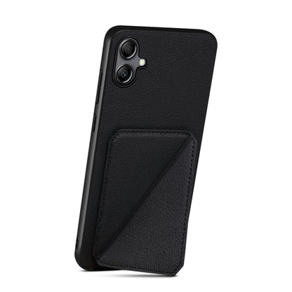 For Samsung Galaxy A13 5G Denior Imitation Calf Leather Back Phone Case with Holder(Black) - Galaxy Phone Cases by Denior | Online Shopping UK | buy2fix