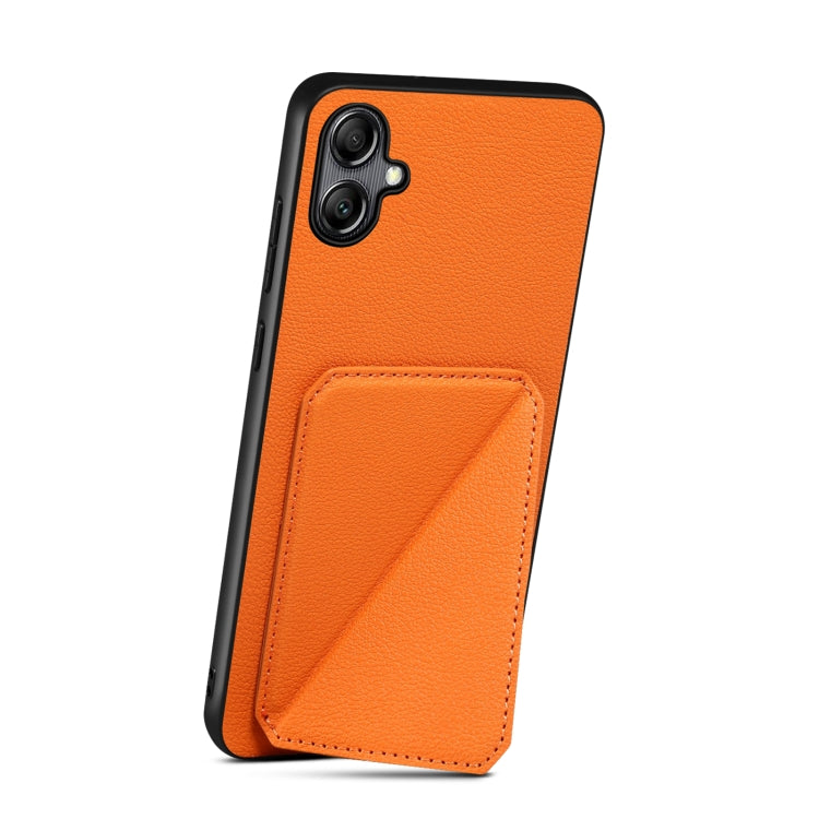 For Samsung Galaxy A51 5G Denior Imitation Calf Leather Back Phone Case with Holder(Orange) - Galaxy Phone Cases by Denior | Online Shopping UK | buy2fix