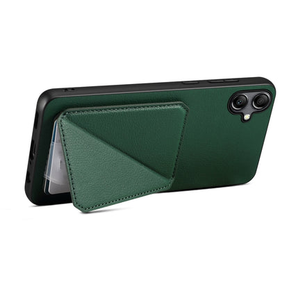 For Samsung Galaxy A52 5G / 4G / A52s Denior Imitation Calf Leather Back Phone Case with Holder(Green) - Galaxy Phone Cases by Denior | Online Shopping UK | buy2fix