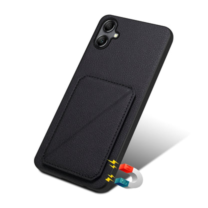 For Samsung Galaxy A70 Denior Imitation Calf Leather Back Phone Case with Holder(Black) - Galaxy Phone Cases by Denior | Online Shopping UK | buy2fix