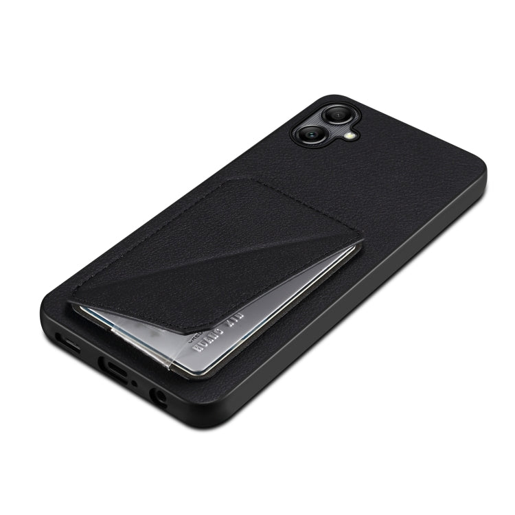 For Samsung Galaxy S23+ 5G Denior Imitation Calf Leather Back Phone Case with Holder(Black) - Galaxy S23+ 5G Cases by Denior | Online Shopping UK | buy2fix