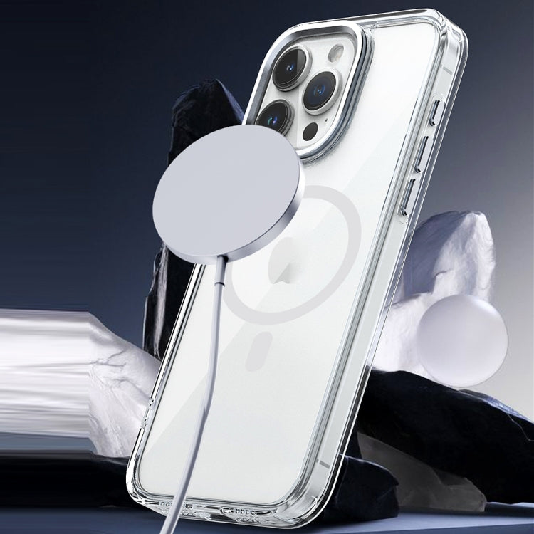 For iPhone 14 MagSafe Magnetic Clear Phone Case(Sierra Blue) - iPhone 14 Cases by buy2fix | Online Shopping UK | buy2fix