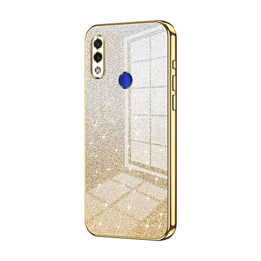 For Xiaomi Redmi Note 7 / Note 7 Pro Gradient Glitter Powder Electroplated Phone Case(Gold) - Xiaomi Cases by buy2fix | Online Shopping UK | buy2fix