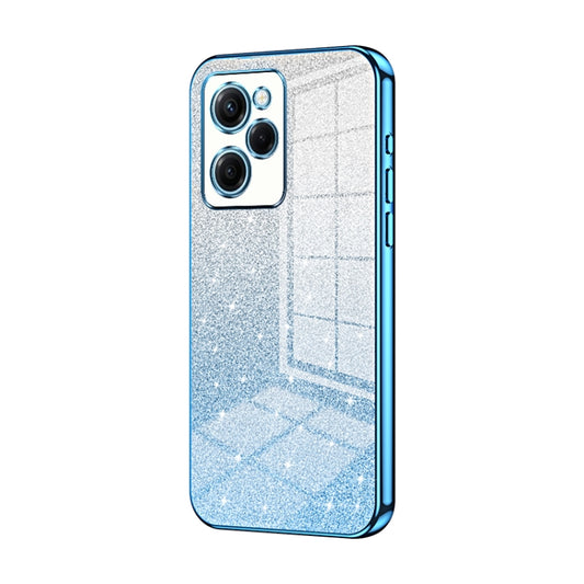 For Xiaomi Redmi Note 12 Pro Speed Gradient Glitter Powder Electroplated Phone Case(Blue) - Xiaomi Cases by buy2fix | Online Shopping UK | buy2fix