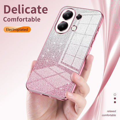 For Xiaomi Redmi Note 13 Pro 5G Gradient Glitter Powder Electroplated Phone Case(Silver) - Note 13 Pro Cases by buy2fix | Online Shopping UK | buy2fix