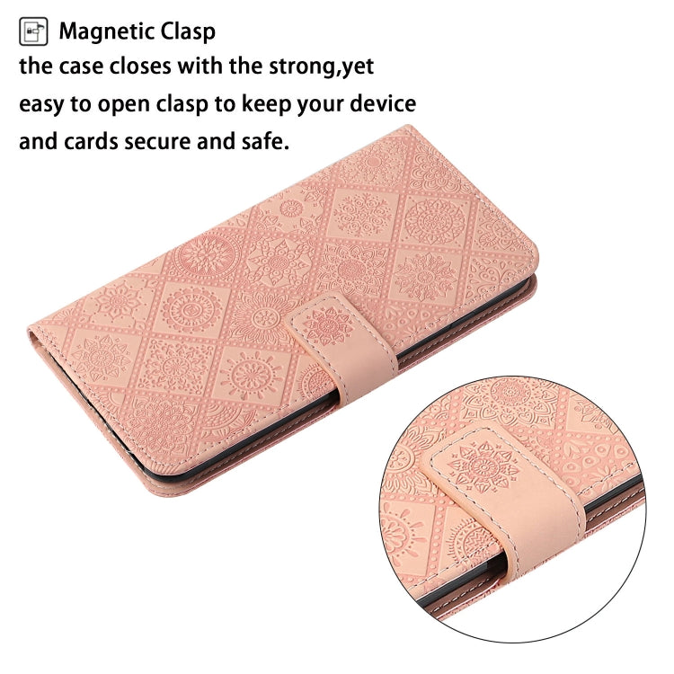 For Google Pixel 9 Pro XL Ethnic Style Embossed Pattern Leather Phone Case(Pink) - Google Cases by buy2fix | Online Shopping UK | buy2fix