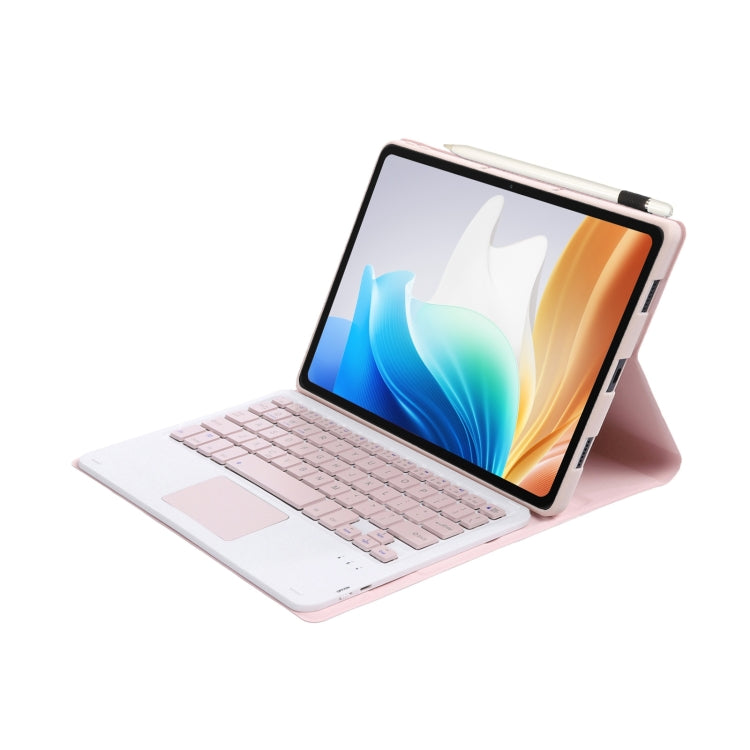 For OPPO Pad Air2 11.4 inch OP14-A TPU Ultra-thin Detachable Bluetooth Keyboard Leather Case with Touchpad(Pink) - Others Keyboard by buy2fix | Online Shopping UK | buy2fix