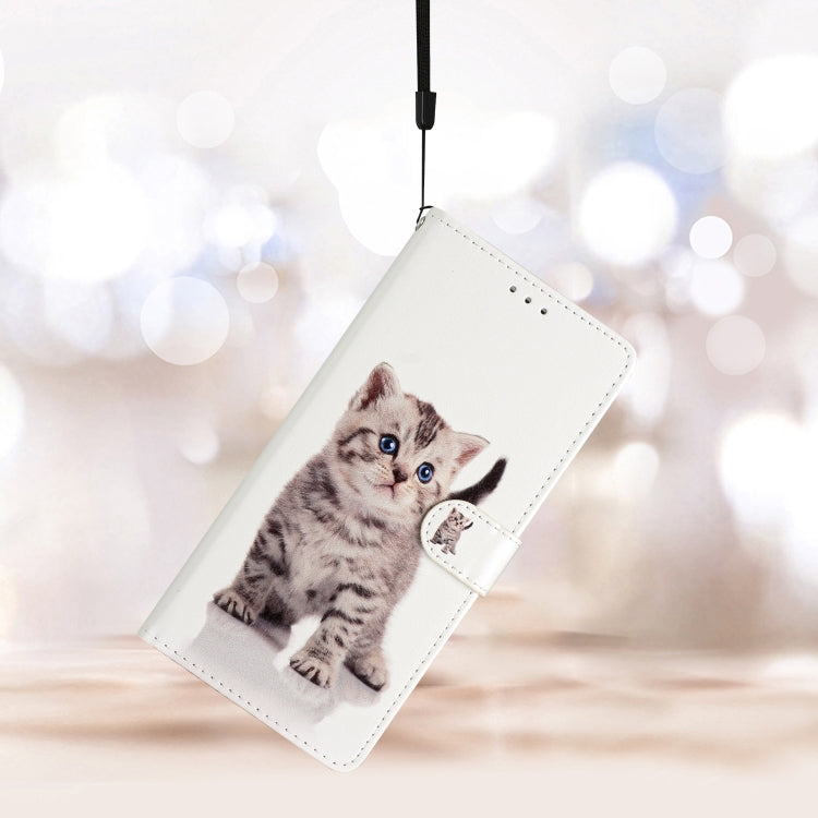 For Ulefone Note 14 Colored Drawing Leather Phone Case(Little Tabby Cat) - Ulefone Cases by buy2fix | Online Shopping UK | buy2fix