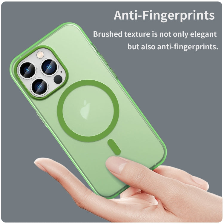 For iPhone 13 Pro MagSafe Frosted Translucent TPU + PC Full Coverage Phone Case(Green) - iPhone 13 Pro Cases by buy2fix | Online Shopping UK | buy2fix