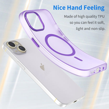 For iPhone 16 MagSafe Frosted Translucent TPU + PC Full Coverage Phone Case(Dark Purple) - iPhone 16 Cases by buy2fix | Online Shopping UK | buy2fix