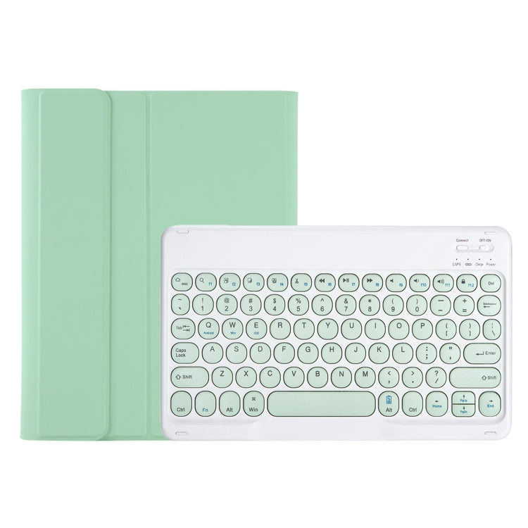 For Samsung Galaxy Tab S9 FE Candy Color TPU Round Keycap Bluetooth Keyboard Leather Case with Pen Slot(Light Green) - Samsung Keyboard by buy2fix | Online Shopping UK | buy2fix