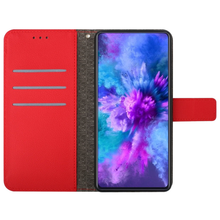 For OnePlus 12 5G Global Rhombic Grid Texture Leather Phone Case(Red) - OnePlus Cases by buy2fix | Online Shopping UK | buy2fix