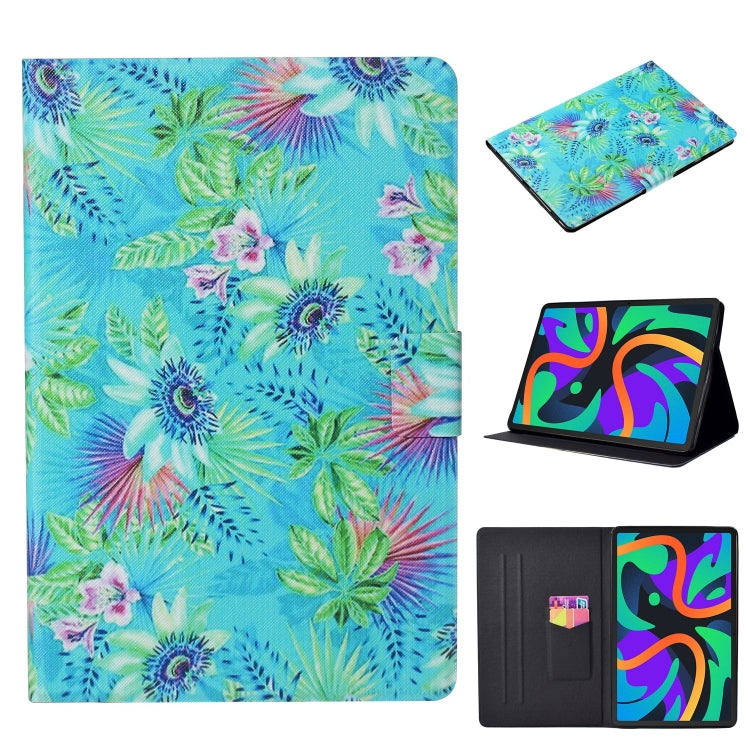 For Lenovo Tab M11/ Xiaoxin Pad 11 2024 Voltage Coloured Drawing Smart Leather Tablet Case(Flowers) - Lenovo by buy2fix | Online Shopping UK | buy2fix