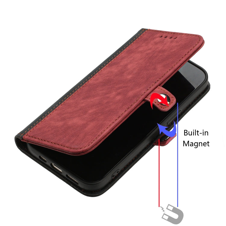 For Xiaomi Redmi K70 Side Buckle Double Fold Hand Strap Leather Phone Case(Red) - K70 Cases by buy2fix | Online Shopping UK | buy2fix