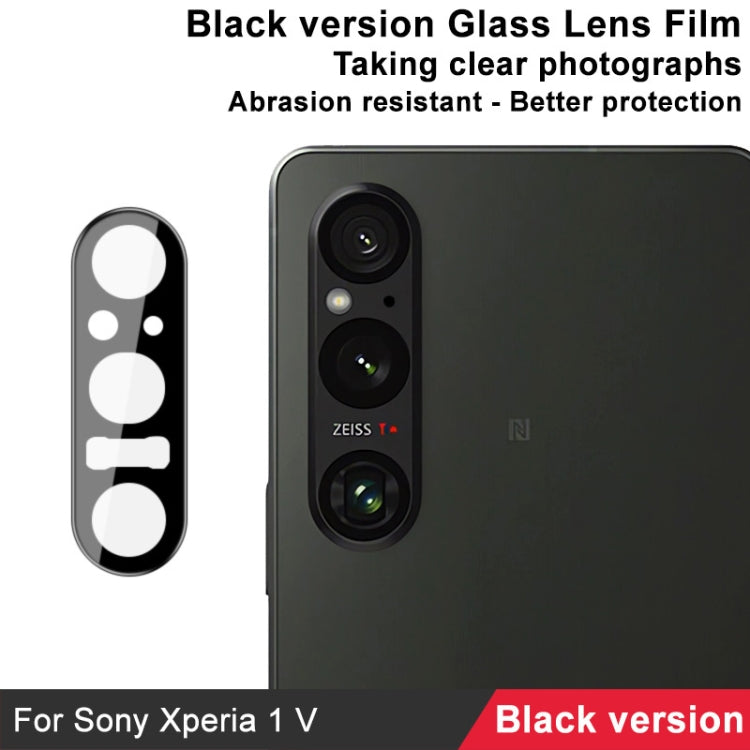 For Sony Xperia 1 V IMAK Rear Camera Lens Glass Film Black Version - Other by imak | Online Shopping UK | buy2fix