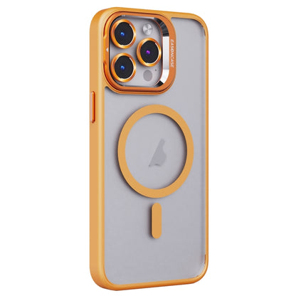 For iPhone 13 Pro Invisible Lens Holder PC + TPU Frosted MagSafe Phone Case(Orange) - iPhone 13 Pro Cases by buy2fix | Online Shopping UK | buy2fix