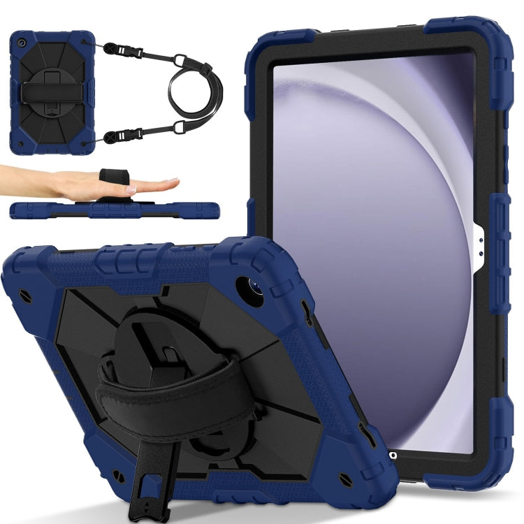 For Samsung Galaxy Tab A9+ X216 Contrast Color Robot C2 Silicone Hybrid PC Tablet Case(Navy Black) - Galaxy Tab A9+ by buy2fix | Online Shopping UK | buy2fix