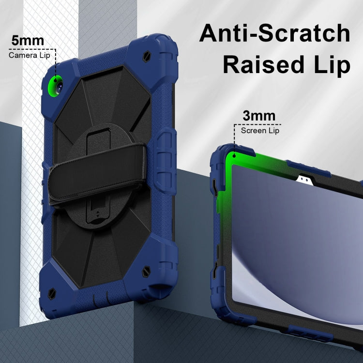 For Samsung Galaxy Tab A9+ X216 Contrast Color Robot C2 Silicone Hybrid PC Tablet Case(Navy Black) - Galaxy Tab A9+ by buy2fix | Online Shopping UK | buy2fix