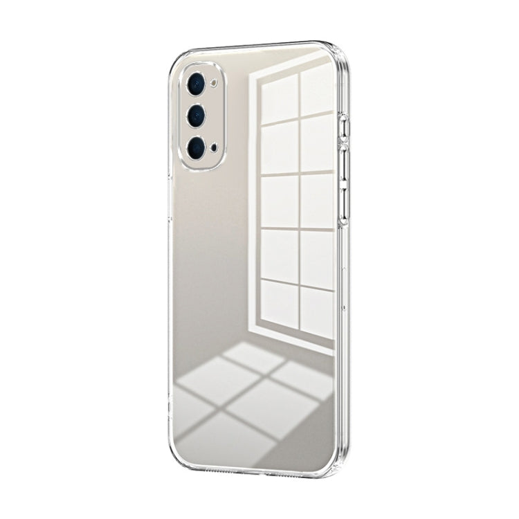 For OPPO Reno4 Transparent Plating Fine Hole Phone Case(Transparent) - OPPO Cases by buy2fix | Online Shopping UK | buy2fix