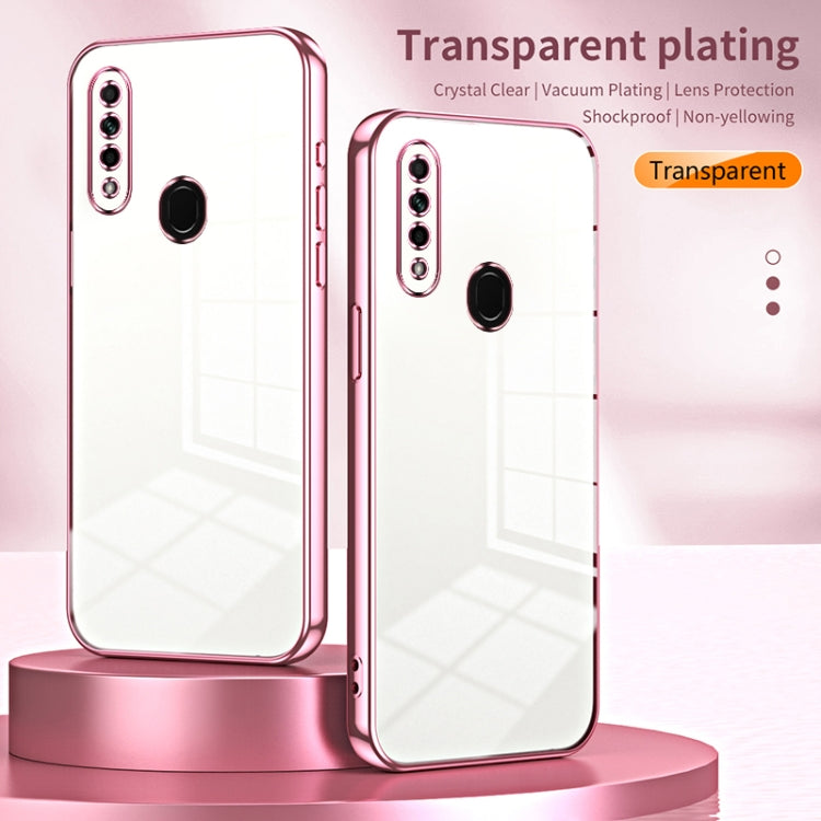 For OPPO A8 / A31 2020 Transparent Plating Fine Hole Phone Case(Green) - OPPO Cases by buy2fix | Online Shopping UK | buy2fix