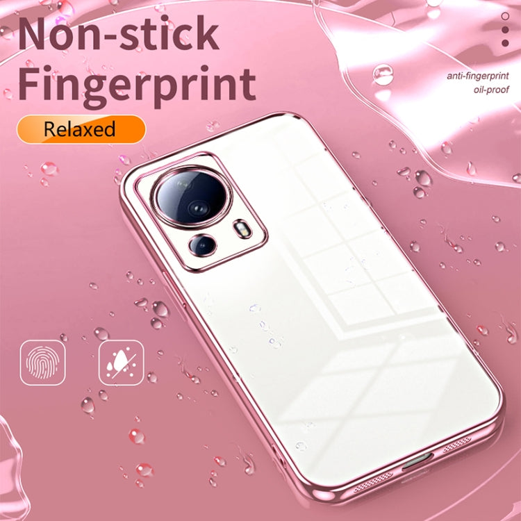 For Xiaomi Civi 2 / 13 Lite Transparent Plating Fine Hole Phone Case(Gold) - 13 Lite Cases by buy2fix | Online Shopping UK | buy2fix