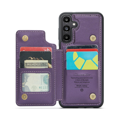 For Samsung Galaxy A55 5G CaseMe C22 PC+TPU Business Style RFID Anti-theft Leather Phone Case(Purple) - Galaxy Phone Cases by CaseMe | Online Shopping UK | buy2fix