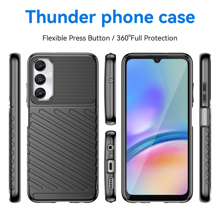 For Samsung Galaxy M14 4G Thunderbolt Shockproof TPU Phone Case(Black) - Galaxy Phone Cases by buy2fix | Online Shopping UK | buy2fix