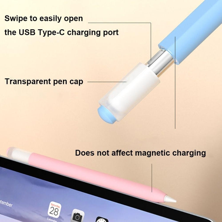 For Apple Pencil (USB-C) Jelly Silicone Stylus Pen Protective Cover(Midnight Blue) - Pencil Accessories by buy2fix | Online Shopping UK | buy2fix