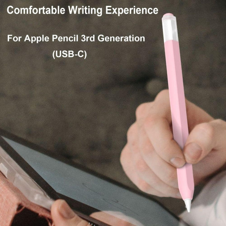 For Apple Pencil (USB-C) Jelly Silicone Stylus Pen Protective Cover(Matcha Green) - Pencil Accessories by buy2fix | Online Shopping UK | buy2fix