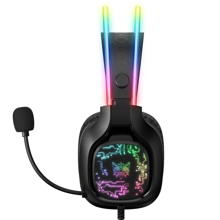 ONIKUMA X22 USB + 3.5mm Colorful Light Wired Gaming Headset with Mic, Cable length: 1.8m(Black) - Multimedia Headset by ONIKUMA | Online Shopping UK | buy2fix